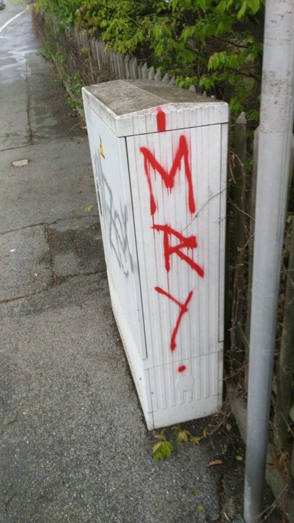 MRY-MZE asoziale Schmierereien